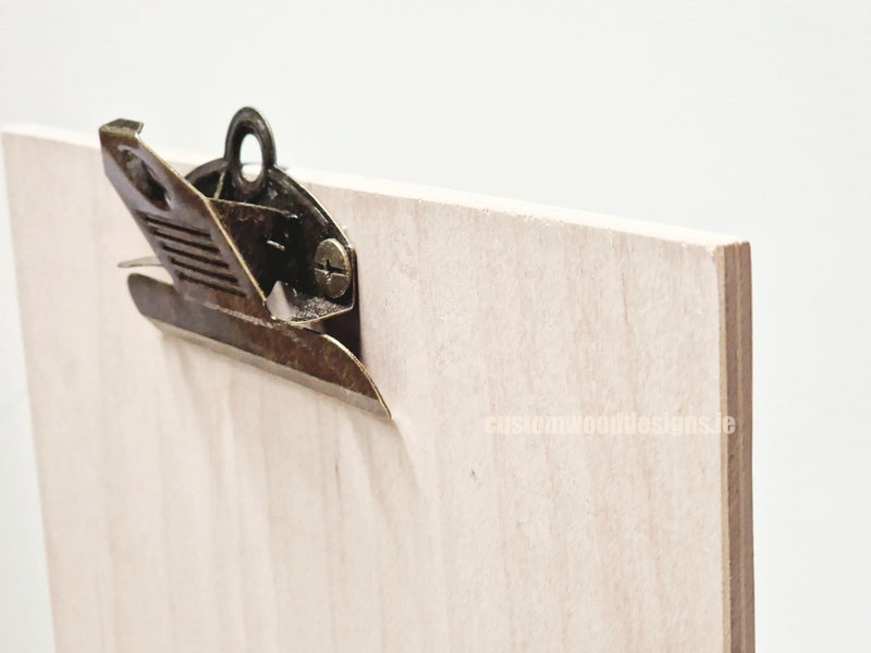 Load image into Gallery viewer, Clipboard Block Set - A5 Natural x10 Custom Wood Designs CustomWoodDesignsIrelandDoublesidedA4sizePointofsaleInformationholderA4clipboardandblocksetInformationDisplayretailhospitalitycorporateCWD_4_98a460b1-1277-4d70-a916-153b15bffddc