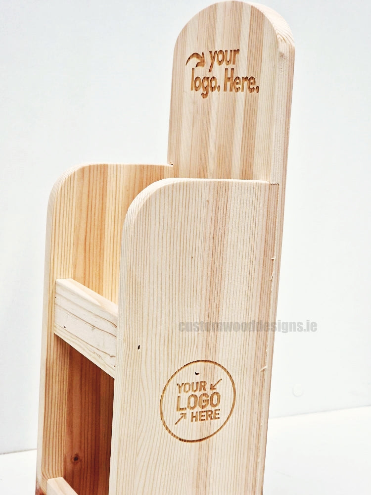 Load image into Gallery viewer, Natural Pine Mini Two-Tier Countertop Display - Custom Wood Designs