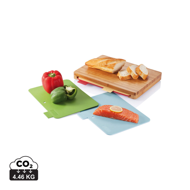 Load image into Gallery viewer, Cutting board with 4pcs hygienic boards - Custom Wood Designs