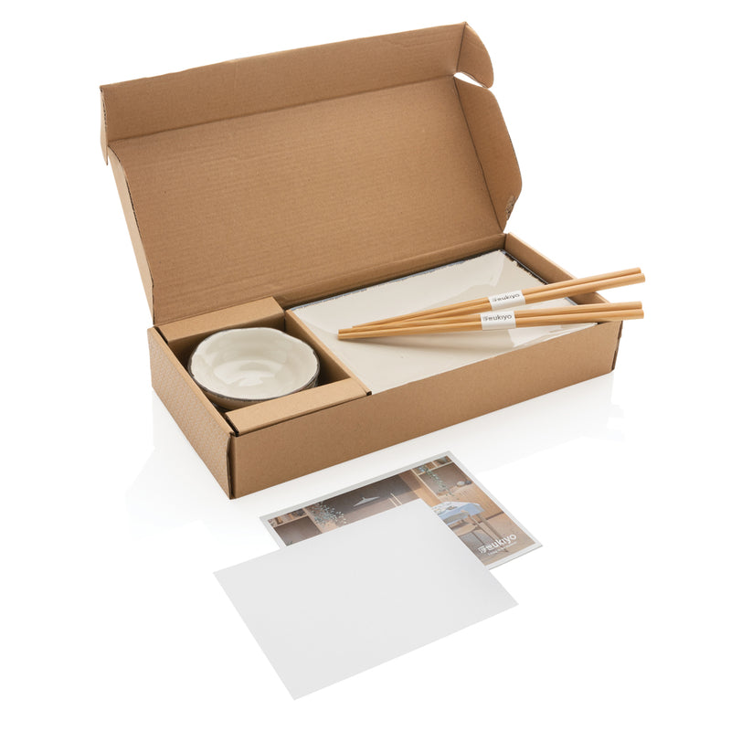 Load image into Gallery viewer, Ukiyo sushi dinner set for two - Custom Wood Designs