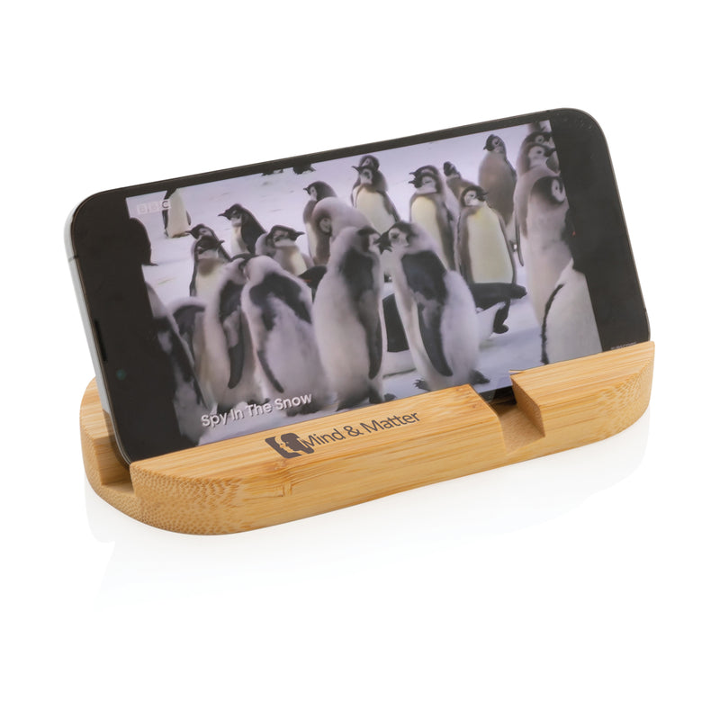 Load image into Gallery viewer, Bamboo tablet and phone holder - Custom Wood Designs