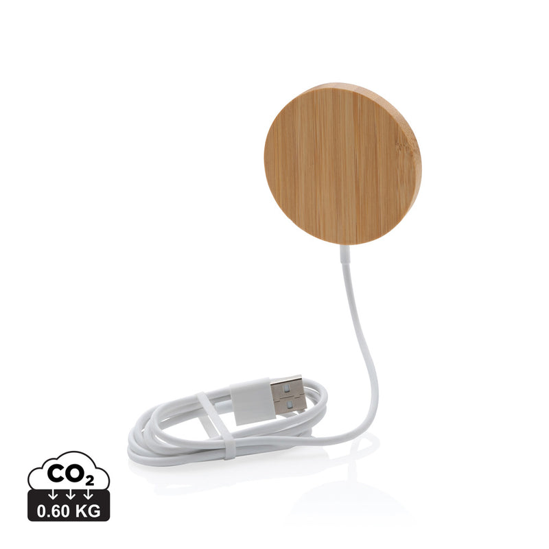 Load image into Gallery viewer, 10W bamboo magnetic wireless charger - Custom Wood Designs