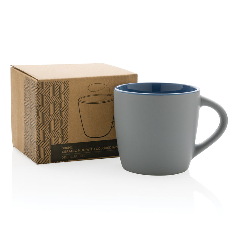 Load image into Gallery viewer, Ceramic mug with coloured inner 300ml - Custom Wood Designs