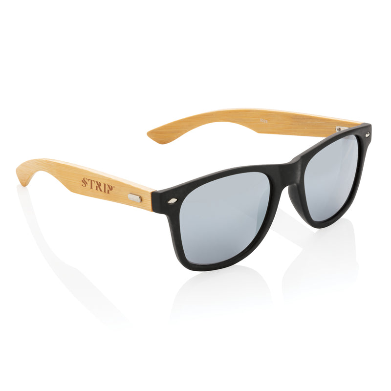 Load image into Gallery viewer, Bamboo and RCS recycled plastic sunglasses - Custom Wood Designs