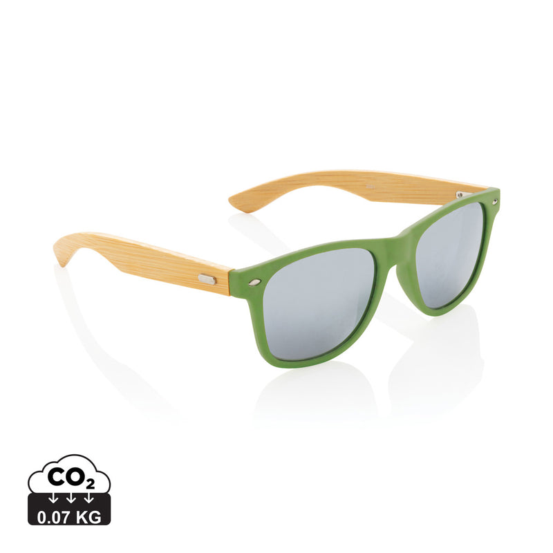 Load image into Gallery viewer, Bamboo and RCS recycled plastic sunglasses - Custom Wood Designs