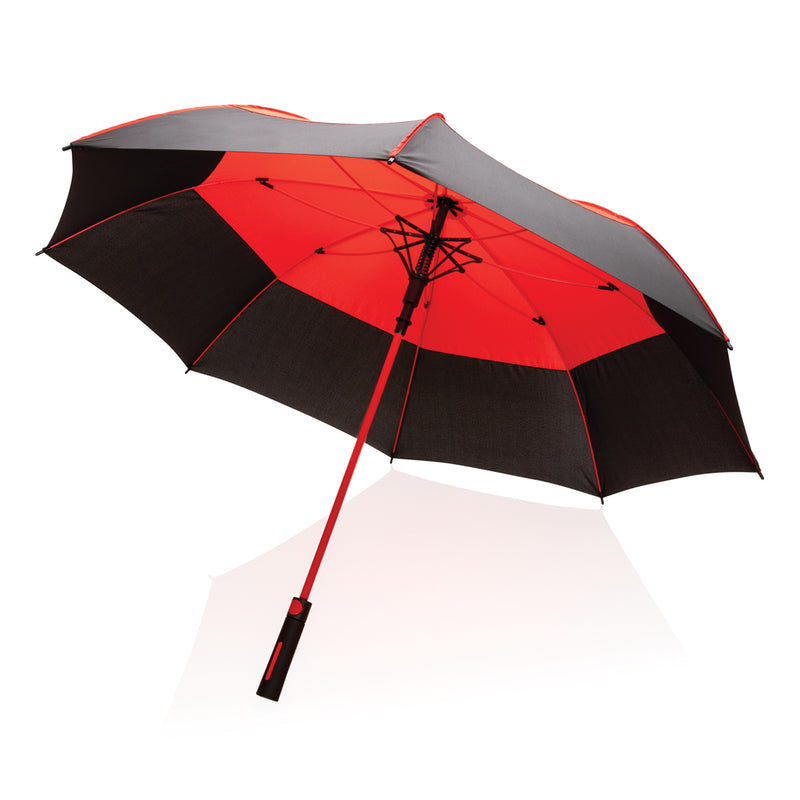 Load image into Gallery viewer, 27" Impact AWARE™ RPET 190T auto open stormproof umbrella - Custom Wood Designs