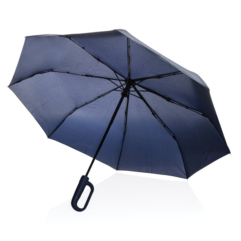 Load image into Gallery viewer, Yara 21" AWARE™ RPET solid colour umbrella with carabiner - Custom Wood Designs