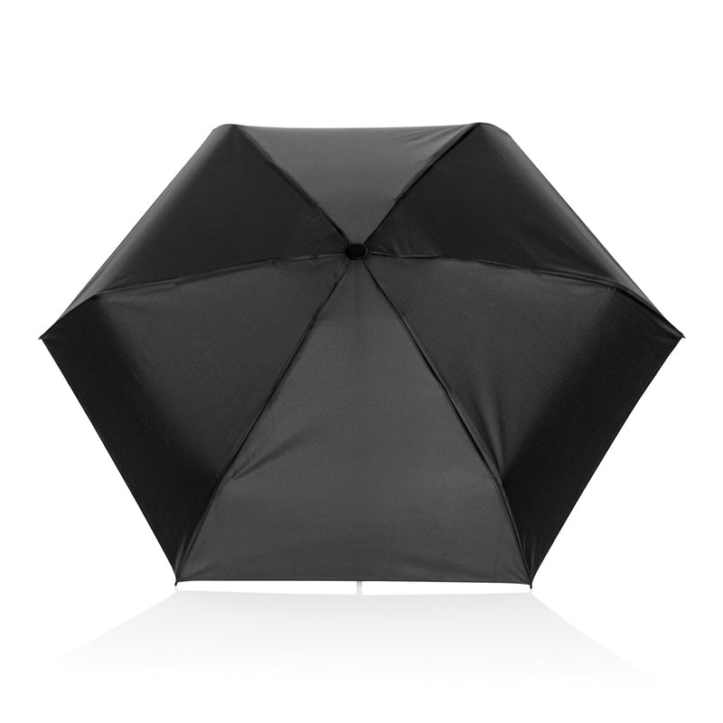 Load image into Gallery viewer, 19.5" Aware™ RPET super mini manual 190T Pongee umbrella - Custom Wood Designs 19.5" Aware™ RPET super mini manual 190T Pongee umbrella