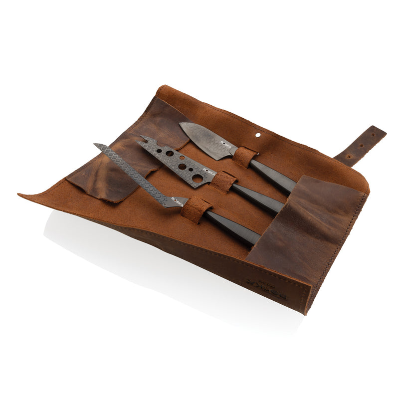 Load image into Gallery viewer, Cheese Knife Set Monaco+ Black - Custom Wood Designs