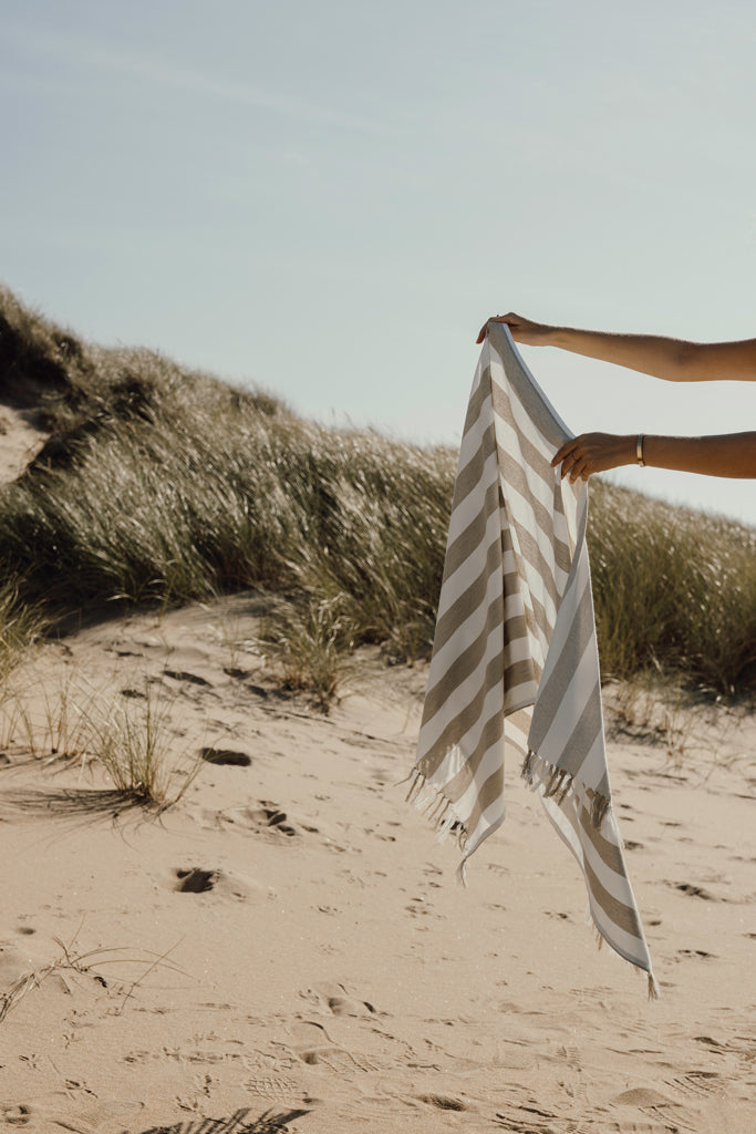 Load image into Gallery viewer, Ornos GRS recycled cotton hammam towel - Custom Wood Designs