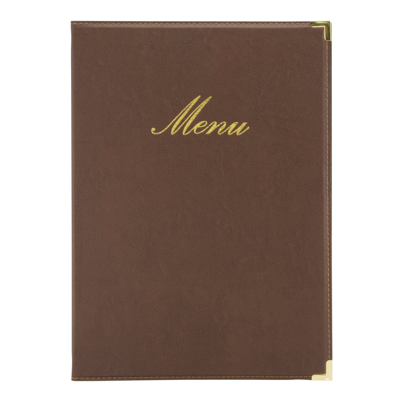 Load image into Gallery viewer, A4 leather menu x10 Brown Custom Wood Designs __label: Multibuy black-a4-leather-menu-x10-53613248872791