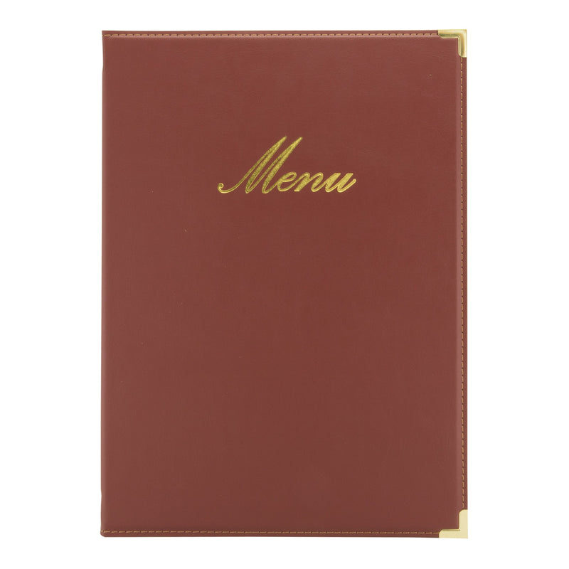 Load image into Gallery viewer, A4 leather menu x10 Wine Red Custom Wood Designs __label: Multibuy black-a4-leather-menu-x10-53613250052439