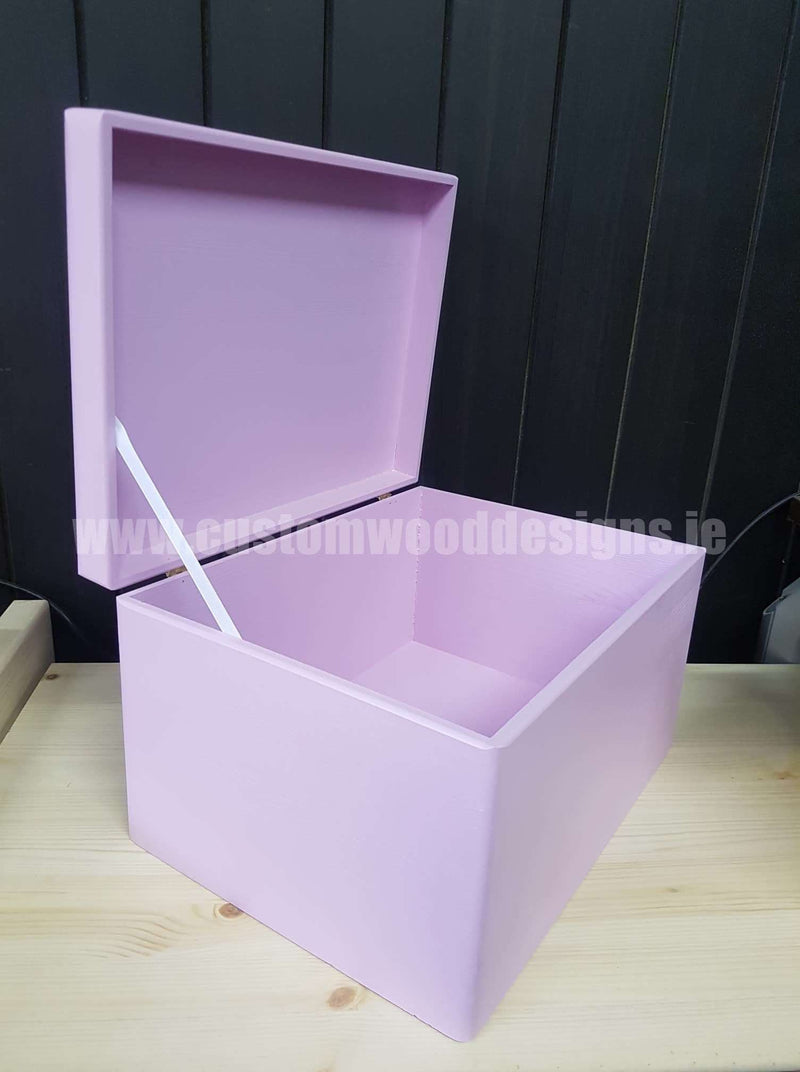 Load image into Gallery viewer, Pink Box PPB1 40 X 30 X 23 cm Box with Lid pin bedroom deco box box with lock container pink box room deco wood wooden box-with-lid-default-title-pink-box-ppb1-40-x-30-x-23-cm-49180137357655