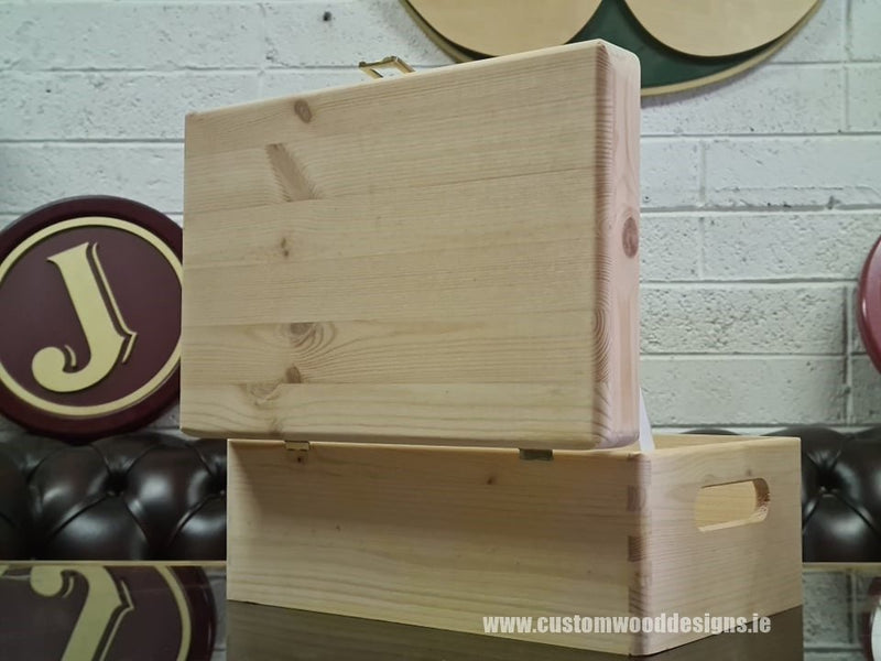 Load image into Gallery viewer, Pine Box MPB1 - 30 x 20 x 13.5cm Box with Lid pin __label: Upload Logo bedroom deco box box with lid container gift hamper box lid medium size room deco small box soild wood box wood wooden box-with-lid-unbranded-pine-box-mpb1-30-x-20-x-13-5cm-53612093702487