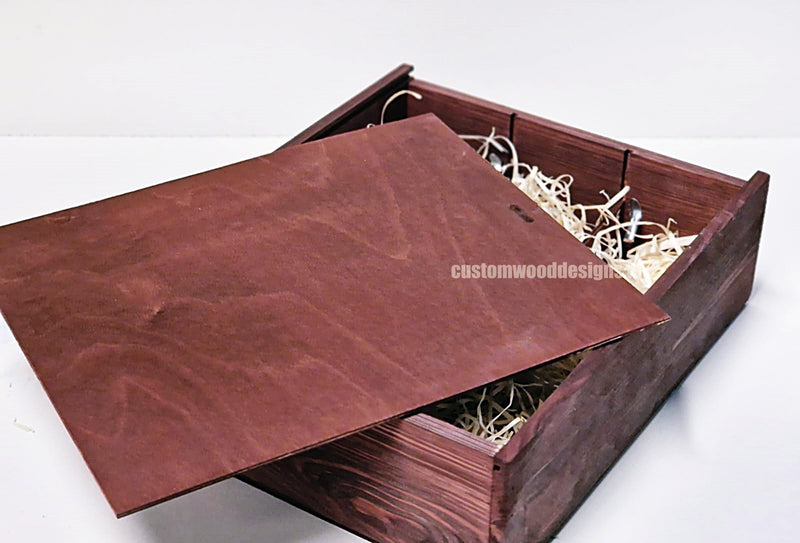Load image into Gallery viewer, Sliding Lid 3 Bottle Box - Burgundy x25 Corporate Gift Box with Wood Wool Custom Wood Designs box corporate gift hamper triple wine box wood wool corporate-gift-box-with-wood-wool-25-sliding-lid-3-bottle-box-burgundy-x25-52627104858455