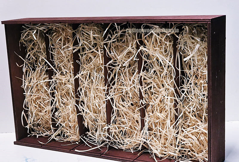 Load image into Gallery viewer, Sliding Lid 6 Bottle Box - Burgundy x 25 Corporate Gift Box with Wood Wool Custom Wood Designs box corporate gift hamper triple wine box wood wool corporate-gift-box-with-wood-wool-25-sliding-lid-6-bottle-box-burgundy-x-25-53613514785111