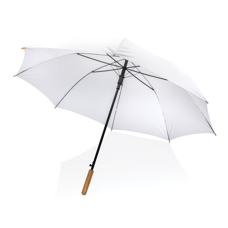 Load image into Gallery viewer, 27" bamboo handle umbrella pack of 12 White Custom Wood Designs __label: Multibuy dark-blue-27-bamboo-handle-umbrella-pack-of-12-53613420642647