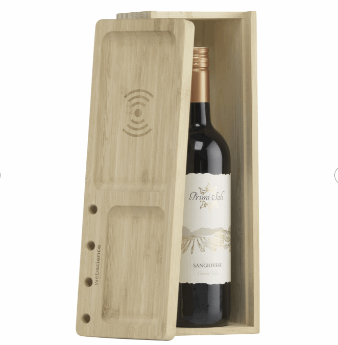 Load image into Gallery viewer, 2 in 1 Charging Dock Bottle box Custom Wood Designs default-title-2-in-1-charging-dock-bottle-box-53612255904087