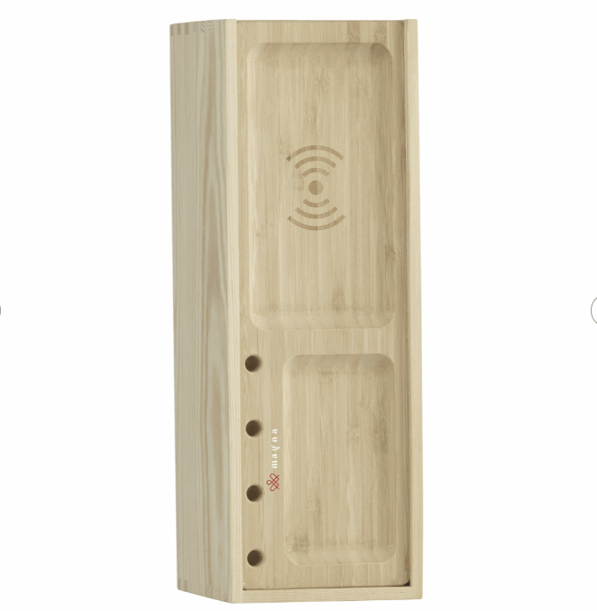 Load image into Gallery viewer, 2 in 1 Charging Dock Bottle box Custom Wood Designs default-title-2-in-1-charging-dock-bottle-box-53612260196695