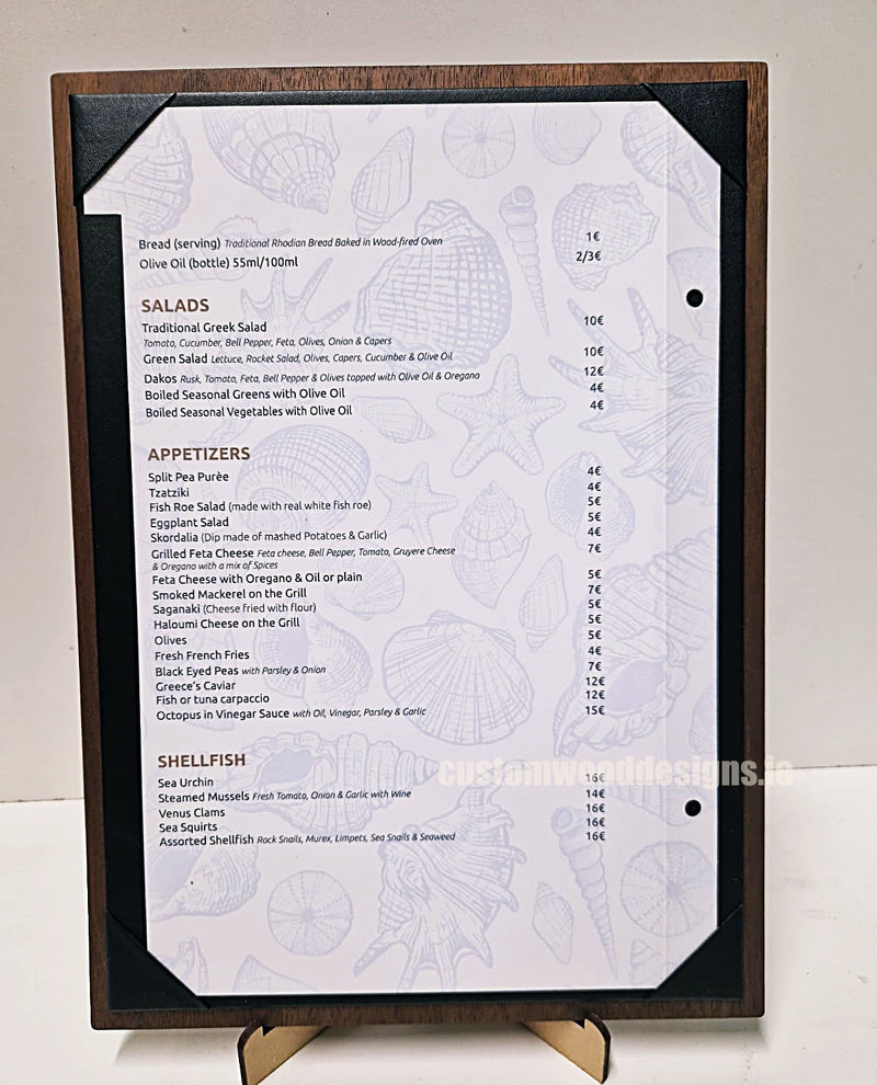 Load image into Gallery viewer, 20 x A4 Walnut Album Menu Securit __label: Multibuy default-title-20-x-a4-walnut-album-52262276596055