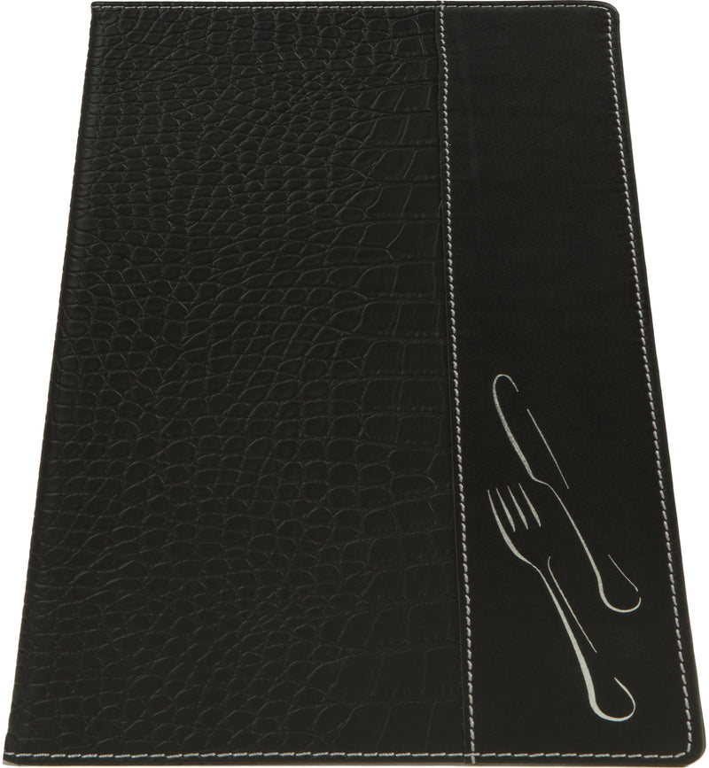 Load image into Gallery viewer, Crocodile style leather menu pack of 10 Custom Wood Designs __label: Multibuy default-title-crocodile-style-leather-menu-pack-of-10-53613297238359