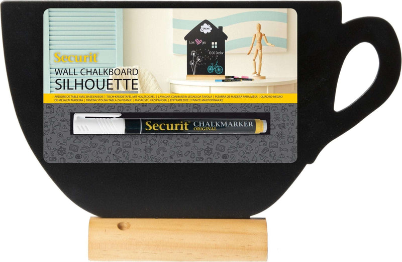 Load image into Gallery viewer, Cup Chalkboard with chalkmarker - Pack of 6 Custom Wood Designs __label: Multibuy default-title-cup-chalkboard-with-chalkmarker-pack-of-6-53612372164951