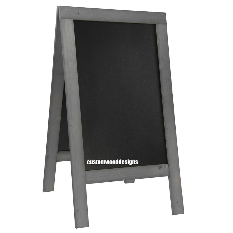 Load image into Gallery viewer, Sandwich Chalkboard Grey 131x72.2x72cm Custom Wood Designs default-title-sandwich-pavement-chalkboard-vintage-grey-131x72-2x72cm-53612333760855