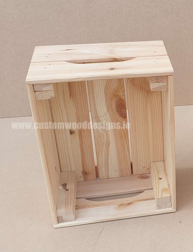 Load image into Gallery viewer, Small Pine Wood Crate Crate pin bedroom deco box container crate small box small crate wood wooden small-pine-wood-crate-31-x-23-x-15-cmcustom-wood-designscrate-134827_b72006a8-33f4-4fe1-833e-b622cf2fa08a