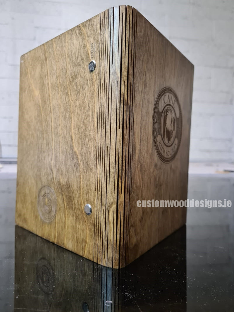 Load image into Gallery viewer, 20 x Personalised Wood Menus 20x20cm Custom Wood Designs __label: Multibuy walnut-20-x-wood-menus-20x20cm-51436368200023