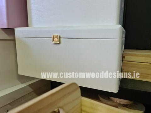 Load image into Gallery viewer, White Wood Box PHW5 37 X 28 X 18 cm Box Painted White pin bedroom deco box box with lid chest container hamper box room deco wall deco wood wooden white-wood-box-phw5-37-x-28-x-18-cmcustom-wood-designsbox-painted-white-804544_5360ba8f-eafa-413e-94d3-bb854a3c27b2