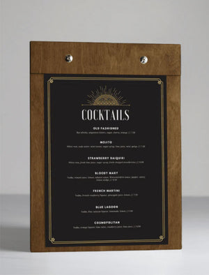 Clipboards – Branded Hospitality Menu ,Order Boards