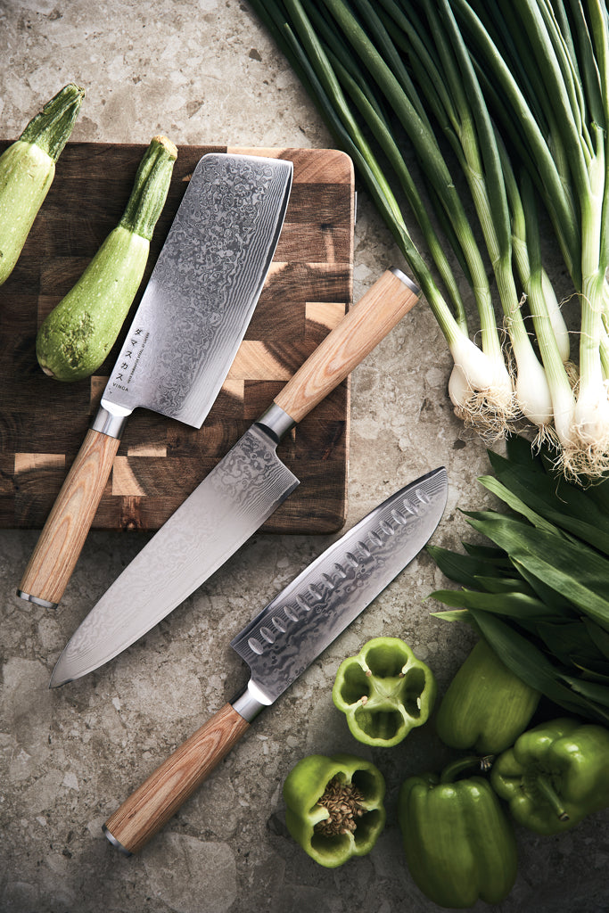 Load image into Gallery viewer, Hattasan Damascus chef’s edition knife - Custom Wood Designs
