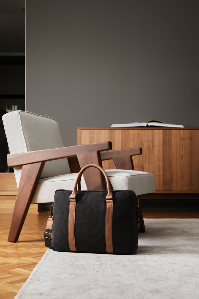 Load image into Gallery viewer, Bosle RCS recycled canvas computer bag - Custom Wood Designs
