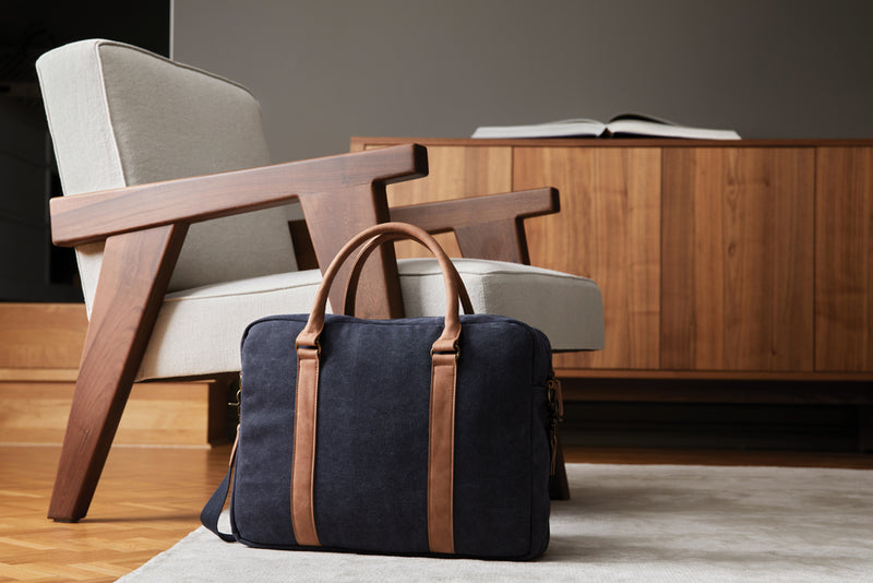 Load image into Gallery viewer, Bosle RCS recycled canvas computer bag - Custom Wood Designs
