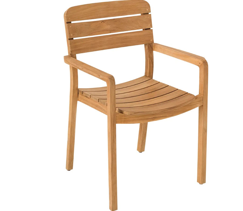 Load image into Gallery viewer, LODGE Teak Outdoor Armchair - Custom Wood Designs LODGE Teak Outdoor Armchair made from [material] –  [use_case] | Custom Wood Designs
