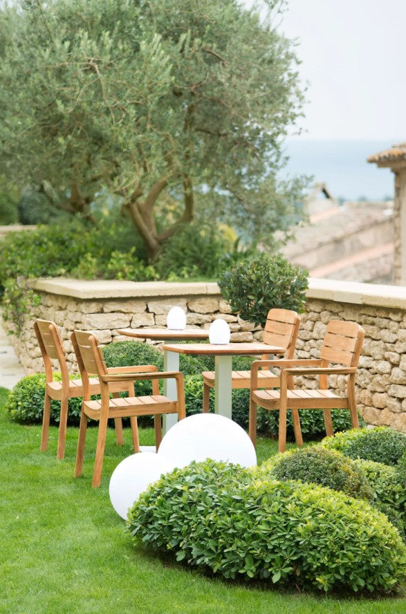 Load image into Gallery viewer, LODGE Teak Outdoor Armchair - Custom Wood Designs LODGE Teak Outdoor Armchair made from [material] –  [use_case] | Custom Wood Designs
