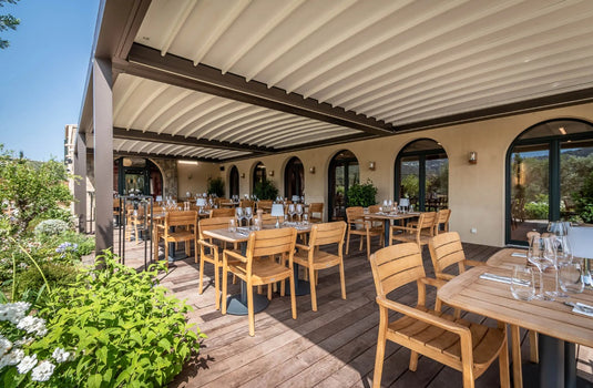 LODGE Teak Outdoor Armchair - Custom Wood Designs LODGE Teak Outdoor Armchair made from [material] –  [use_case] | Custom Wood Designs