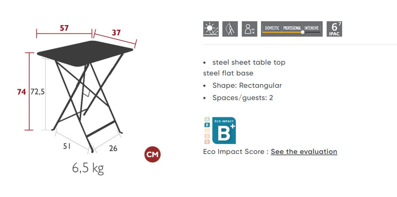 Load image into Gallery viewer, Bistro Folding Table 57 x 37 cm - Custom Wood Designs Bistro Folding Table 57 x 37 cm made from [material] – Ideal for [use_case] | Custom Wood Designs
