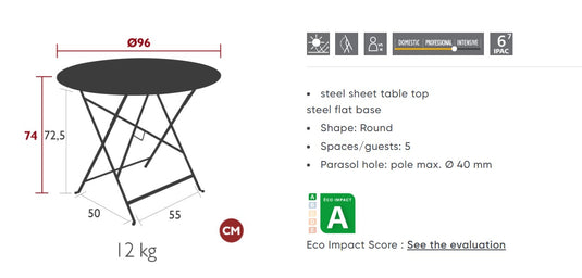 Bistro Table  Ø 96 - Custom Wood Designs Bistro Table  Ø 96 made from [material] –  [use_case] | Custom Wood Designs