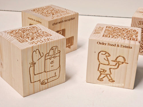 QR Code Block Natural 5 sides Branded 10-1000 Custom Wood Designs CU82EC_1_0a62bfb5-d28e-45e6-930f-ce7d6dc4e546
