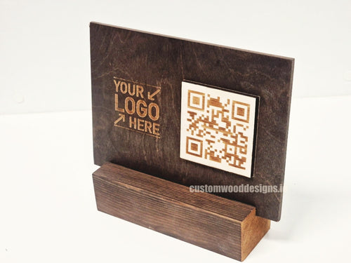 QR Display Stands A5 Big Block Brown Birch 10-1000 Custom Wood Designs CUSTOM_2_49164fb5-2a8a-4341-bf2f-894ad5bd197f