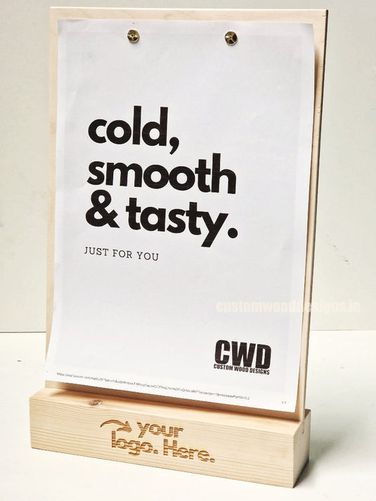 Double Sided Info Display - A5 Natural x10 Custom Wood Designs CustomWoodDesignsIrelandA4WoodenPOSInformationdisplayNaturalPinePOSBlock_13_86830cd3-d4bc-406a-b945-44739bdd2935