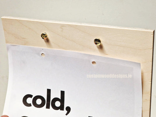 Double Sided Info Display - A5 Natural x10 Custom Wood Designs CustomWoodDesignsIrelandA4WoodenPOSInformationdisplayNaturalPinePOSBlock_1_11874f49-ff90-41f8-bcf1-28e291bd1ac0