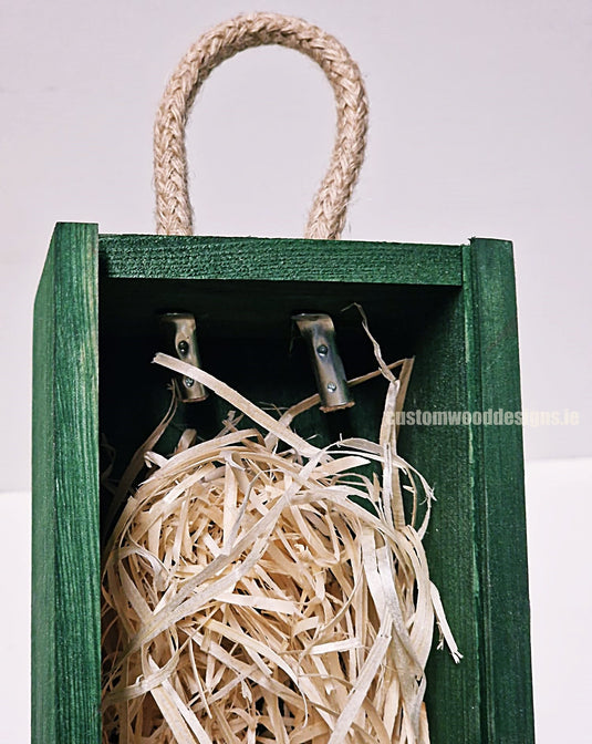 Sliding Lid Bottle Box - Single Green x25 Custom Wood Designs __label: Multibuy Bottle Box Bottle Boxes gift box Gift Boxes Single bottle box wooden Box CustomWoodDesignsIrelandCorporategiftboxesBottleBoxesGiftingboxesforbottleslaserengravedbottleboxespersonalisedbottleboxesCorporateboxesrust_5_76b55e10-cf8f-4239-99db-d74fb8922fbf