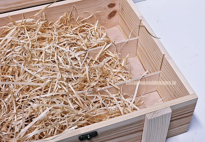 Load image into Gallery viewer, Rustic 3 Bottle Box - Natural x 25 Corporate Gift Box with Wood Wool Custom Wood Designs __label: Multibuy box corporate gift hamper triple wine box wood wool CustomWoodDesignsIrelandCorporategiftboxesBottleBoxesGiftingboxesforbottleslaserengravedbottleboxespersonalisedbottleboxesCorporateboxesrusticboxwinebo_11_7c27a24c-d582-435b-bd9a-c87c82a36e6f
