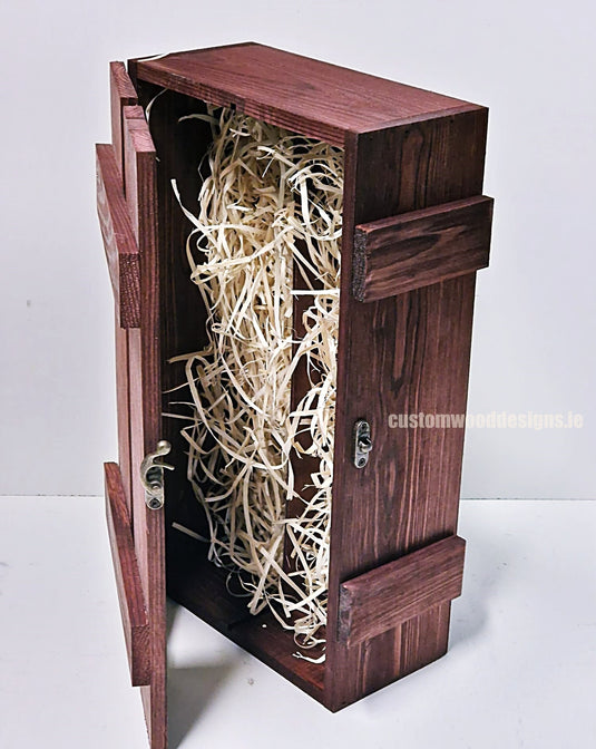 Rustic Bottle Box - Burgundy Double x 25 Bottle box Custom Wood Designs __label: Multibuy Bottle Box gift box Gift Boxes wooden Box CustomWoodDesignsIrelandCorporategiftboxesBottleBoxesGiftingboxesforbottleslaserengravedbottleboxespersonalisedbottleboxesCorporateboxesrusticboxwinebo_11_f3e39ee7-0a08-4aa2-b44c-f050