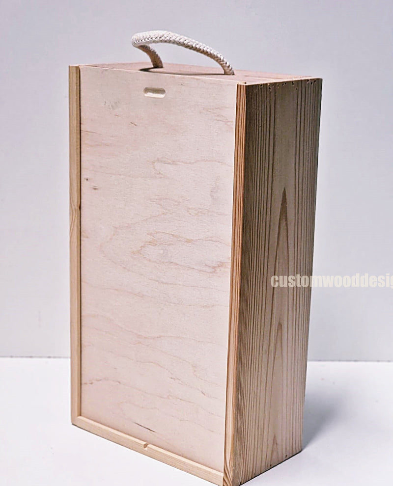 Load image into Gallery viewer, Sliding Lid 2 Bottle Box - Natural x 25 Corporate Gift Box with Wood Wool Custom Wood Designs box corporate double wine gift wine wood wool CustomWoodDesignsIrelandCorporategiftboxesBottleBoxesGiftingboxesforbottleslaserengravedbottleboxespersonalisedbottleboxesCorporateboxesrusticboxwinebo_18_af6ae047-75bf-4336-bd6d-32d1

