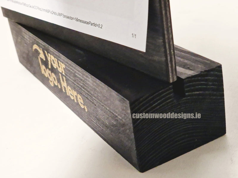 Load image into Gallery viewer, Double Sided Info Display - A4 Black x10 Custom Wood Designs CustomWoodDesignsIrelandDoublesidedA4sizePointofsaleInformationholderA4clipboardandblocksetInformationDisplayretailhospitalitycorporateCWD_21
