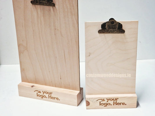 Clipboard Block Set - A5 Natural x10 Custom Wood Designs CustomWoodDesignsIrelandDoublesidedA4sizePointofsaleInformationholderA4clipboardandblocksetInformationDisplayretailhospitalitycorporateCWD_2