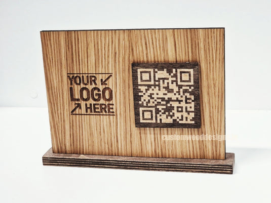 QR Display Stands A5 (Light Oak) 10-1000 Custom Wood Designs CustomWoodDesignsIrelandWoodenQRCodesSustainableQRCodesLaserEngravedQRCodesHospita_7
